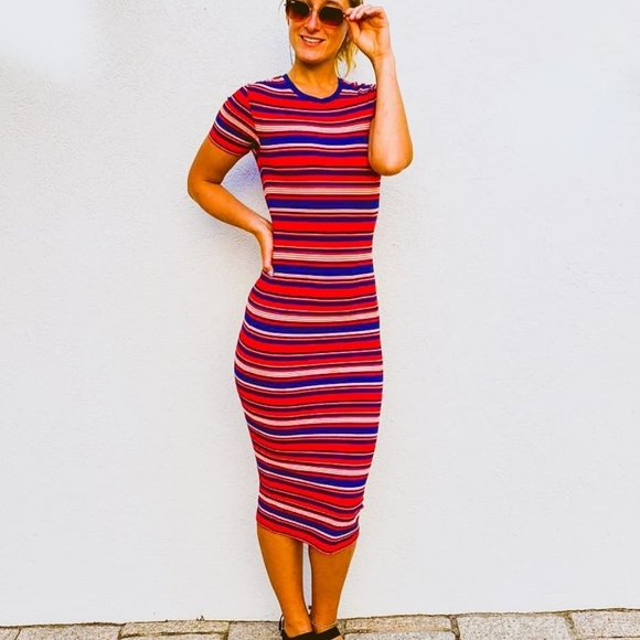 Sportsgirl Dresses Sportsgirl Bodycon Tee Midi Dress Size 6 To 8